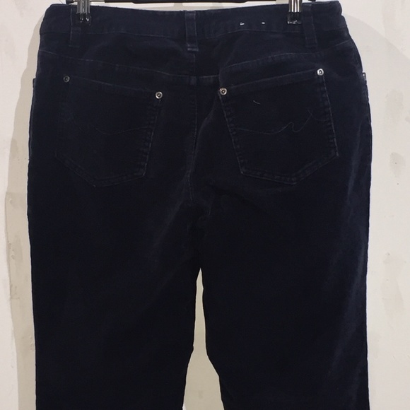 St Johns bay dark navy corduroy flare leg pants - Picture 4 of 5